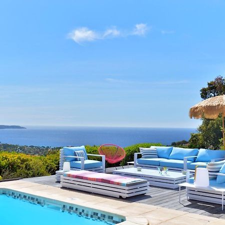Villa Jucanos - Vue Mer Panoramique Golfe De St-Tropez 滨海卡瓦莱尔 外观 照片